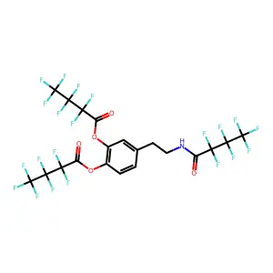 Dopamine, tris (N,O,O-HFB) structure