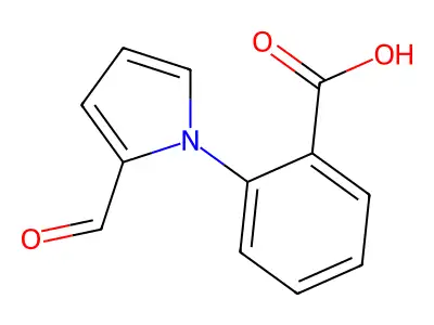 2-(2-formyl-1H-pyrrol-1-yl)benzoic acid structure