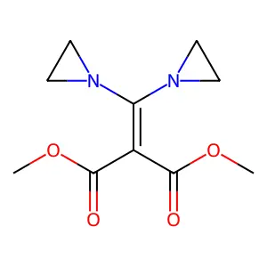 Propanedioic acid, (bis(1-aziridinyl)methylene)-, dimethyl ester structure