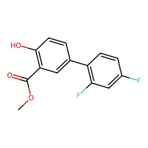 Methyl 2',4'-difluoro-4-hydroxy-[1,1'-biphenyl]-3-carboxylate structure