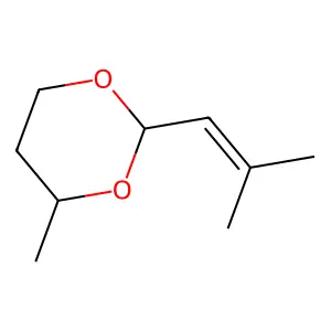 1,3-Dioxane, 4-methyl-2-(2-methyl-1-propen-1-yl)- structure