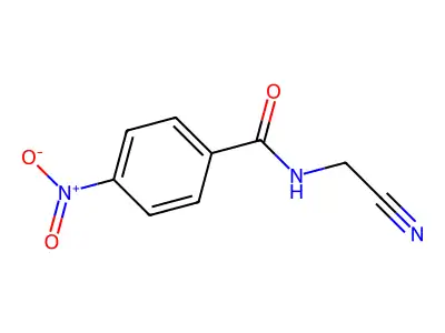 N-(cyanomethyl)-4-nitrobenzamide structure