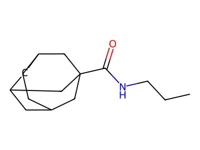 N-propyltricyclo[4.3.1.1~3,8~]undecane-1-carboxamide structure