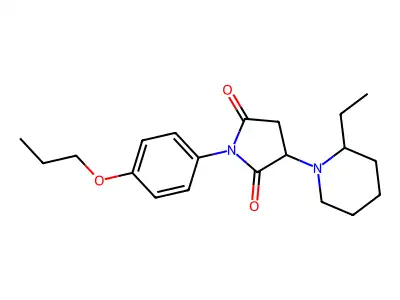 3-(2-Ethylpiperidin-1-yl)-1-(4-propoxyphenyl)pyrrolidine-2,5-dione structure