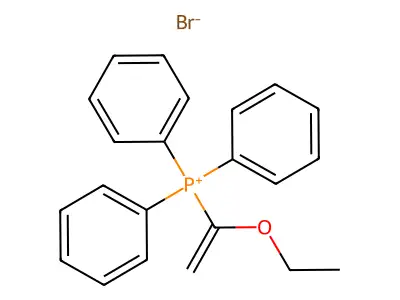 (alpha-Ethoxyvinyl)triphenylphosphonium bromide structure