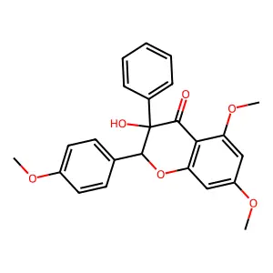 2,3-Dihydro-3-hydroxy-5,7-dimethoxy-2-(4-methoxyphenyl)-3-phenyl-4H-1-benzopyran-4-one structure