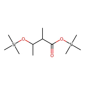Butanoic acid, 2-methyl-3-[(trimethylsilyl)oxy]-, trimethylsilyl ester structure