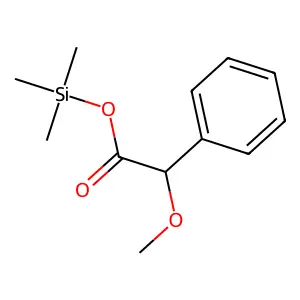 Trimethylsilyl methoxy(phenyl)acetate structure