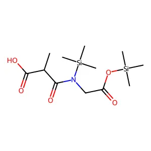 2-Methyl-3-oxo-3-[[2-oxo-2- ethyl] amino]propionicacid structure