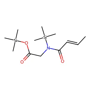 Trimethylsilyl 2-[but-2-enoyl(trimethylsilyl)amino]acetate structure