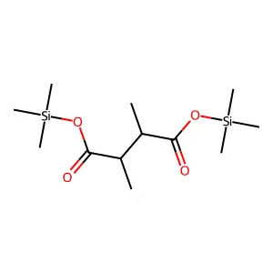 Butanedioic acid, 2,3-dimethyl-, bis(trimethylsilyl) ester structure