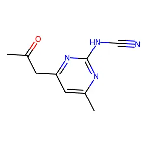 [4-Methyl-6-(2-oxopropyl)pyrimidin-2-yl]cyanamide structure