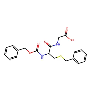 2-[[3-Benzylsulfanyl-2-(phenylmethoxycarbonylamino)propanoyl]amino]acetic acid structure