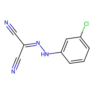 羰基氰化物间氯苯腙 structure