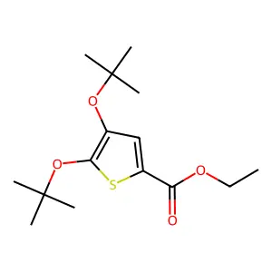2-Thiophenecarboxylic acid, 4,5-di-tert-butoxy-, ethyl ester structure
