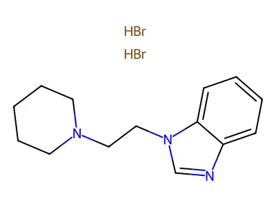 1-[2-(1-Piperidyl)ethyl]benzoimidazole dihydrobromide structure