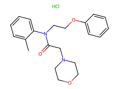 4-Morpholineacetamide, N-(2-phenoxyethyl)-N-(o-tolyl)-, hydrochloride structure