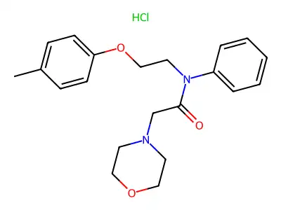 4-Morpholineacetamide, N-phenyl-N-(2-(p-tolyloxy)ethyl)-, hydrochloride structure