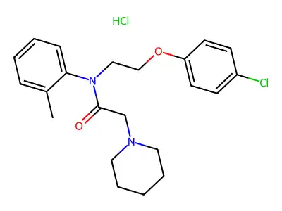 N-(2-(p-Chlorophenoxy)ethyl)-N-(o-tolyl)-1-piperidineacetamide hydrochloride structure