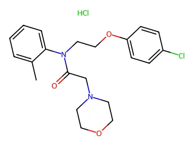 N-(2-(p-Chlorophenoxy)ethyl)-N-(o-tolyl)-4-morpholineacetamide hydrochloride structure