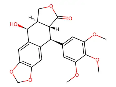 Epiisopodophyllotoxin structure
