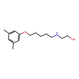 2-[5-(3,5-Dimethylphenoxy)pentylamino]ethanol structure
