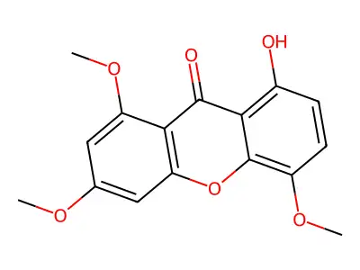 8-Hydroxy-1,3,5-trimethoxyxanthen-9-one structure