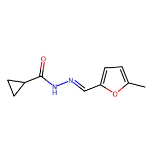 N-[(5-Methyl-2-furyl)methylideneamino]cyclopropanecarboxamide structure