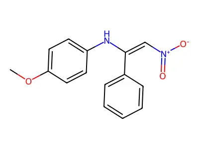 Benzenemethanamine, N-(4-methoxyphenyl)-A-(nitromethylene)- structure