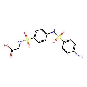 2-[[4-[(4-Aminophenyl)sulfonylamino]phenyl]sulfonylamino]acetic acid structure