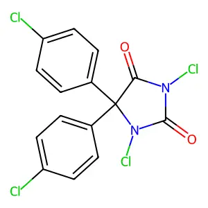 Hydantoin, 5,5-bis(p-chlorophenyl)-1,3-dichloro- structure