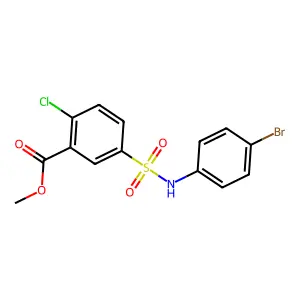 Methyl 5-[(4-bromophenyl)sulfamoyl]-2-chlorobenzoate structure