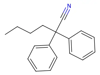 alpha-Butyl-alpha-phenylbenzeneacetonitrile structure