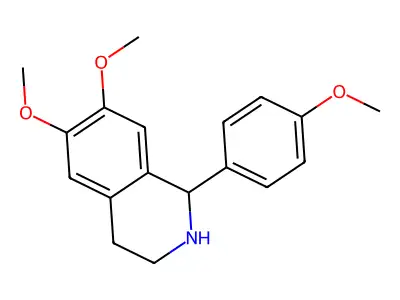6,7-Dimethoxy-1-(4-methoxyphenyl)-1,2,3,4-tetrahydroisoquinoline structure