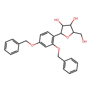 2-[2,4-Bis(phenylmethoxy)phenyl]-5-(hydroxymethyl)oxolane-3,4-diol structure
