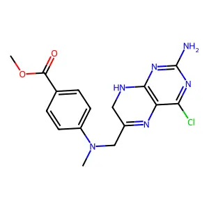 Methyl 4-[(2-amino-4-chloro-7,8-dihydropteridin-6-yl)methyl-methylamino]benzoate structure