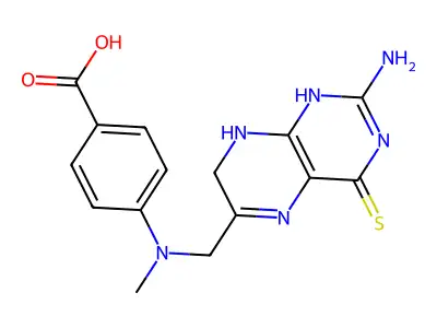 4-[(2-amino-4-sulfanylidene-7,8-dihydro-1H-pteridin-6-yl)met structure