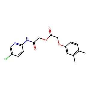 2-[(5-Chloropyridin-2-yl)amino]-2-oxoethyl (3,4-dimethylphenoxy)acetate structure