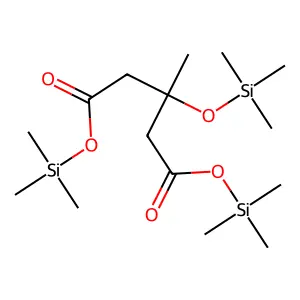 Pentanedioic acid, 3-methyl-3-[(trimethylsilyl)oxy]-, bis(trimethylsilyl) ester structure