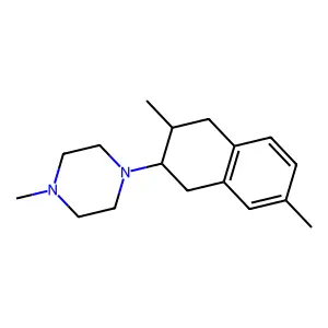 Piperazine, 1-methyl-4-(1,2,3,4-tetrahydro-3,7-dimethyl-2-naphthalenyl)- structure