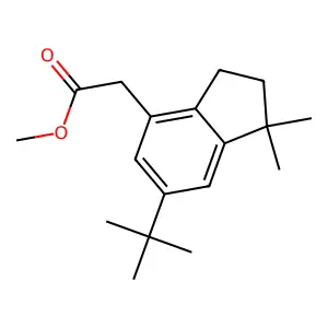 2,3-Dihydro-1,1-dimethyl-6-tert-butyl-1H-indene-4-acetic acid methyl ester structure