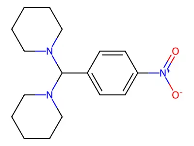 Piperidine, 1,1'-[(4-nitrophenyl)methylene]bis- structure