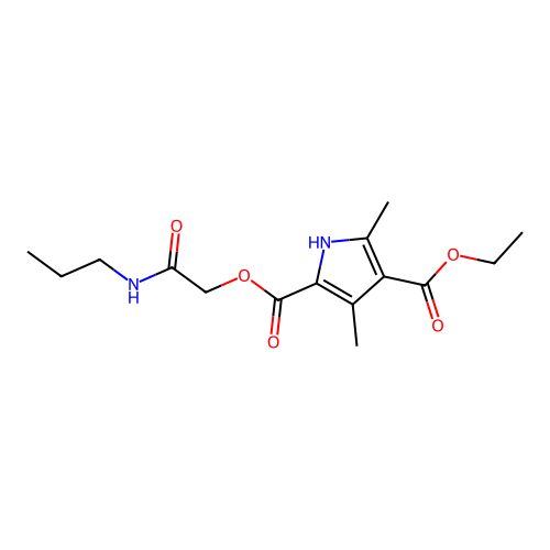 4-O-ethyl 2-O-[2-oxo-2-(propylamino)ethyl] 3,5-dimethyl-1H-pyrrole-2,4-dicarboxylate structure