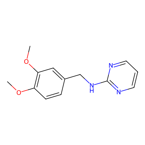 N-[(3,4-dimethoxyphenyl)methyl]pyrimidin-2-amine structure