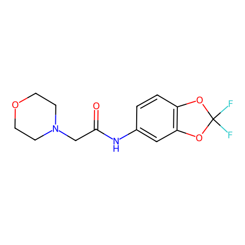 N-(2,2-difluoro-1,3-benzodioxol-5-yl)-2-morpholin-4-ylacetamide structure