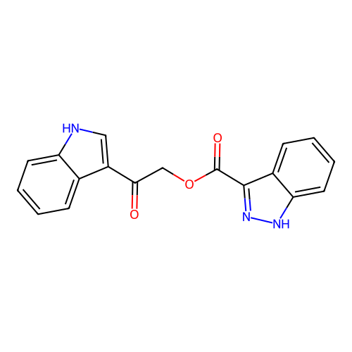 [2-(1H-indol-3-yl)-2-oxoethyl] 1H-indazole-3-carboxylate structure