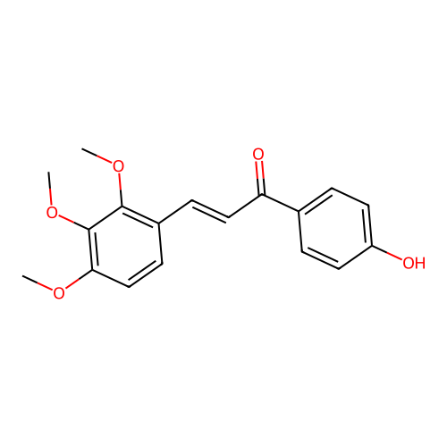 1-(4-Hydroxyphenyl)-3-(2,3,4-trimethoxyphenyl)prop-2-en-1-one structure