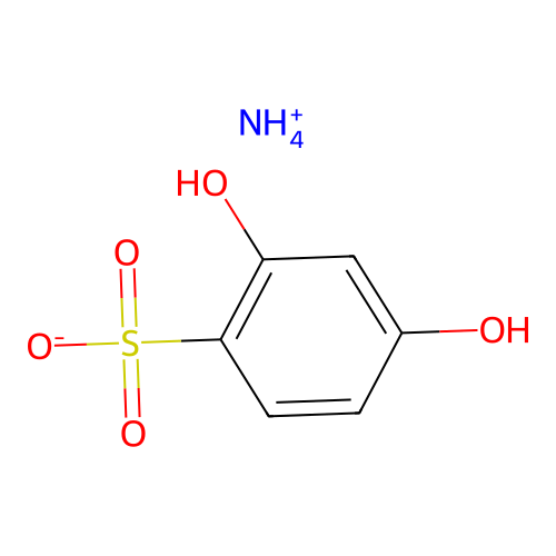 Benzenesulfonic acid, 2,4-dihydroxy-, ammonium salt (1:1) structure