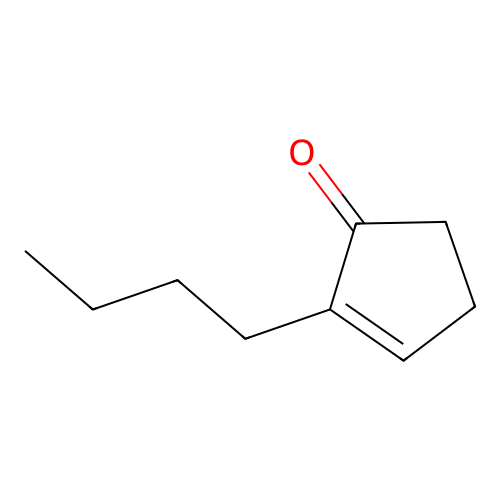 2-Butyl-2-cyclopenten-1-one structure