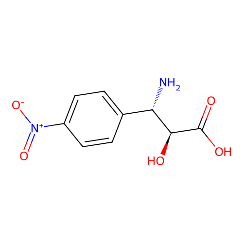(2S,3S)-3-amino-2-hydroxy-3-(4-nitrophenyl)propanoic acid structure